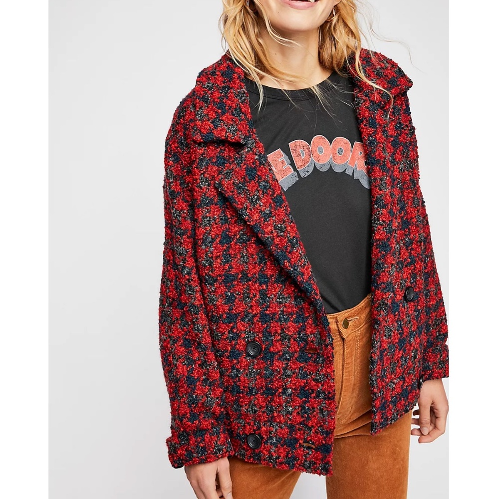 Free People Boucle Baby Wool-Blend Coat